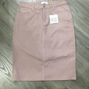 Denim skirt mauve color